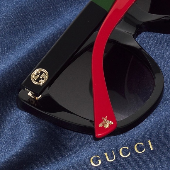 New - Gucci Web GG0163SN Cat-eye Sunglasses - Picture 6 of 12